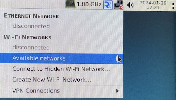 Drop down to the Raspberry Pi operating system to set networking and expand your SD card