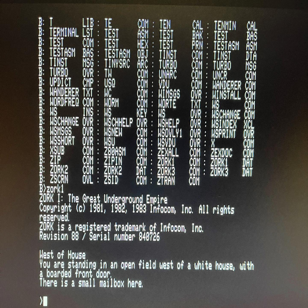 IMSAI 8080 running Zork 1 in CP/M