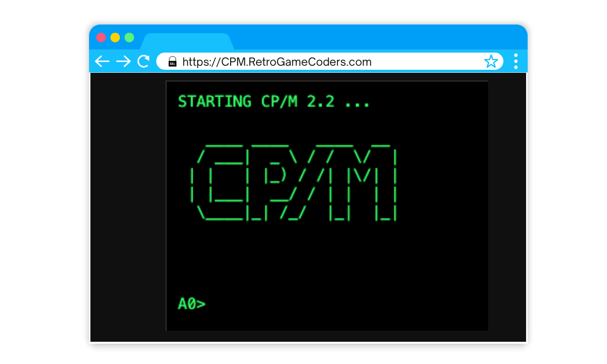 WebJS CPM Emulator CPM.RetroGameCoders.com