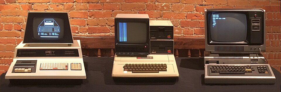 1977 "Trinity" of CBM PET, Apple II, TRS 80