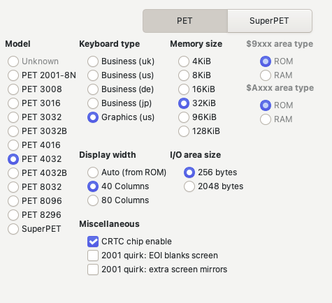 There is no single "Commodore PET"
