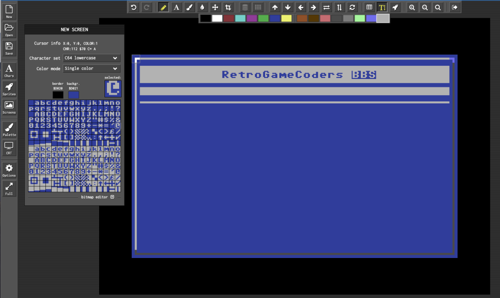 Creating PETSCII art