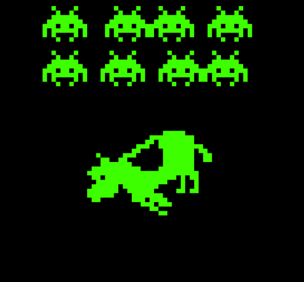 Chunky PETSCII pixels on the Commodore PET