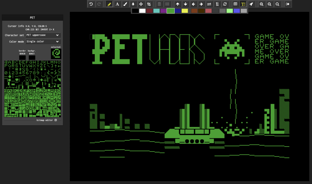 PETSCII screen drawing