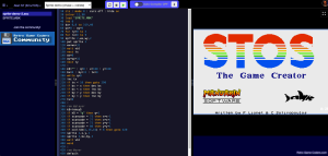 STOS running in the online IDE