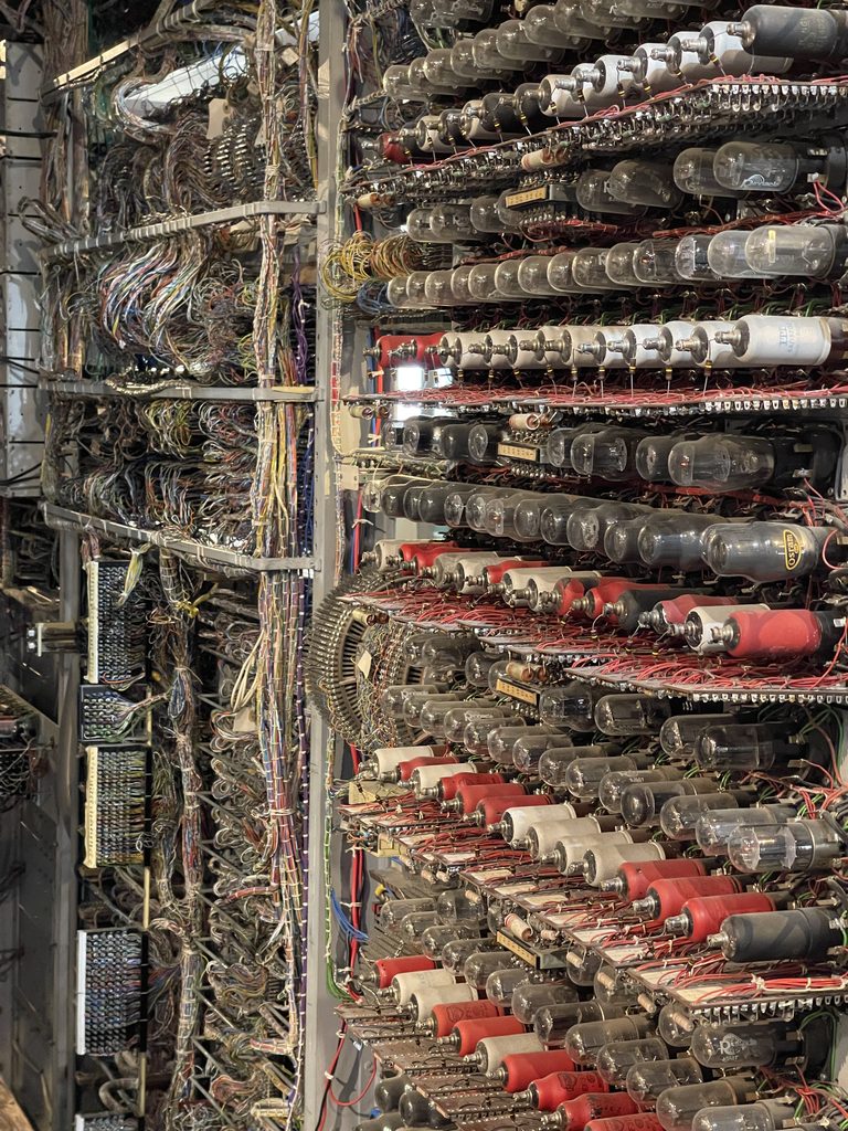 Close-up of the valve racks inside the rebuilt Colossus computer