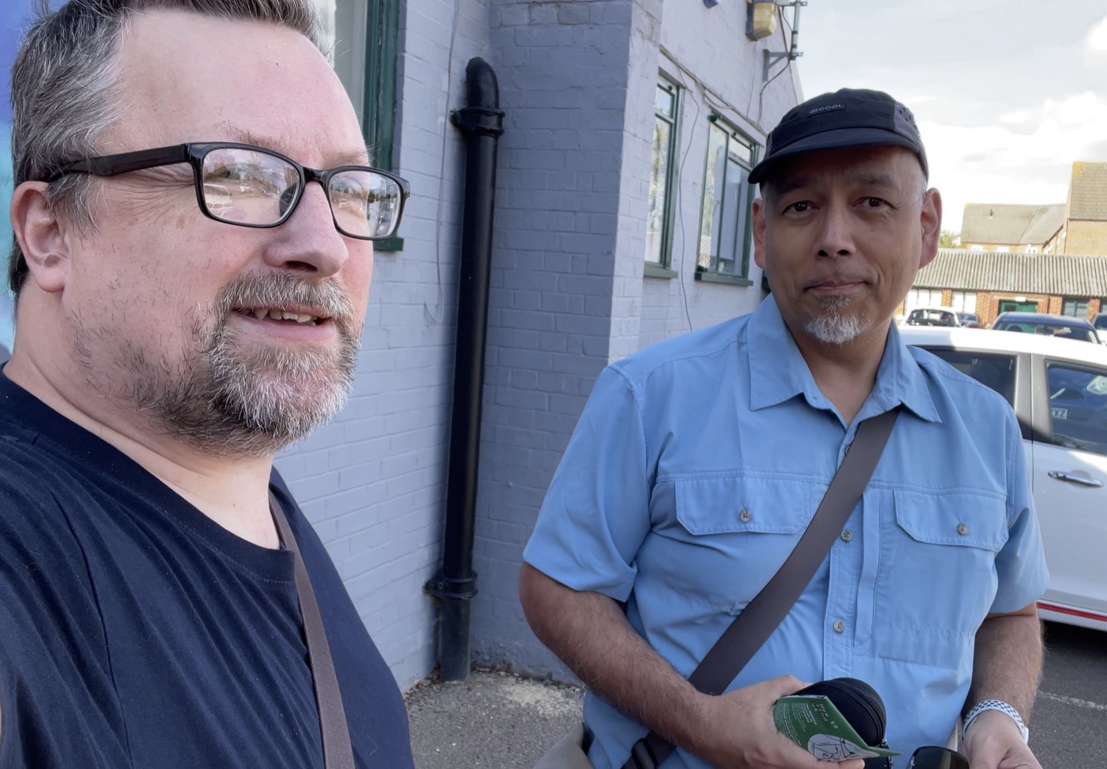 Chris Garrett and Steve Tsuida outside The National Museum of Computing