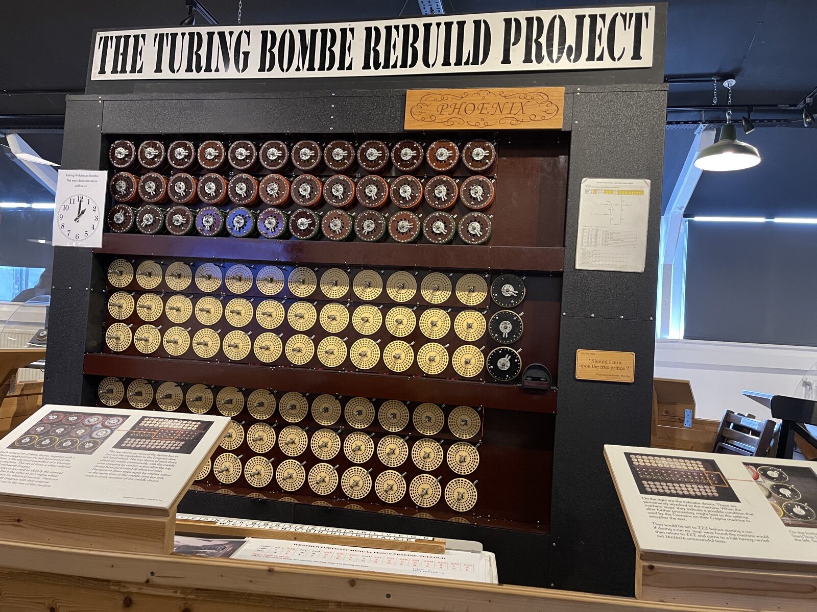 The Turing Bombe rebuild, showing its rotating drums