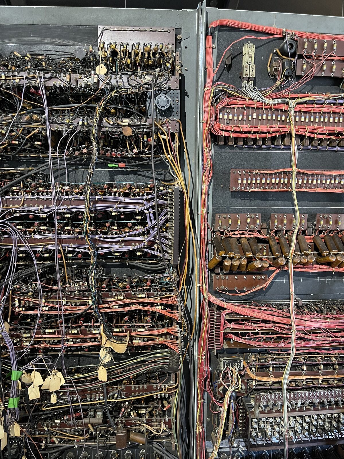 Wiring inside the Harwell Dekatron, known as the WITCH