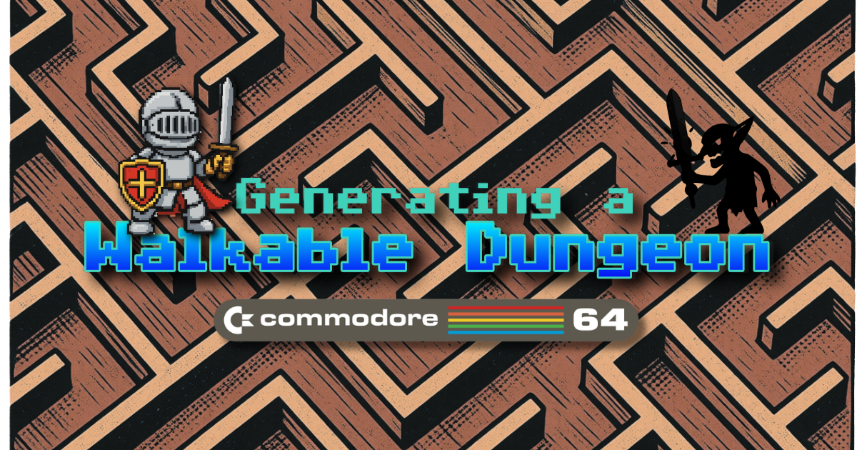 C64 BASIC Dungeon Crawler Generating a Walkable Map